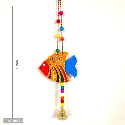 Sohibe Fish Hanging Wall Decor Home Decoration Hand Painted Item for Gift (Pack of 3 Unit)-thumb2