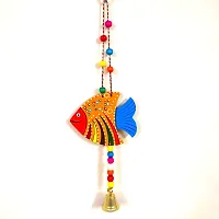 Sohibe Fish Hanging Wall Decor Home Decoration Hand Painted Item for Gift (Pack of 2 Unit)-thumb2