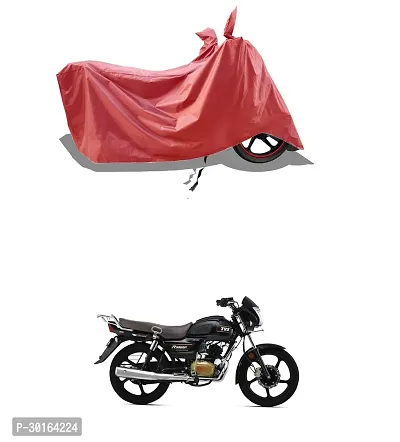 VESMEI -  Water-Resistant  Bike Cover for TVS Radeon and Dust-Proof Premium Polyester Fabric_Entire Maroon Large