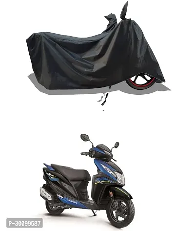 VESMEI - Water-Resistant 2024 Bike Cover for Honda DIO 125 standard and Dust-Proof Premium Polyester Fabric_Black Stripe Large