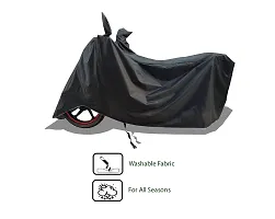 VESMEI - Water-Resistant 2024 Bike Cover for Hero Karizma 2024 and Dust-Proof Premium Polyester Fabric_Black Stripe Large-thumb2