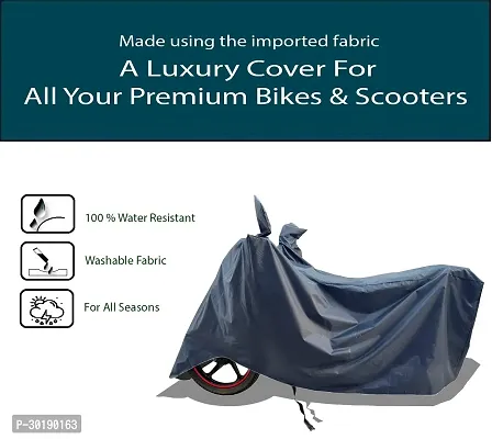 VESMEI -  Bike Cover Water-Resistant for TVS Sports and Dust-Proof Premium Polyester Fabric_Entire Nevy Large-thumb2