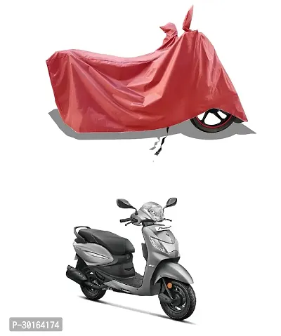 VESMEI -  Water-Resistant  Bike Cover for Hero Pleasure VX and Dust-Proof Premium Polyester Fabric_Entire Maroon Large-thumb0