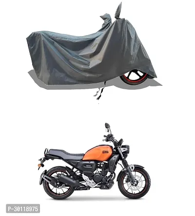 VESMEI - 100% Water-Resistant 2024 Bike Cover for Yaamaha FZX 150 BS6 and Dust-Proof Premium Polyester Fabric_Entire Grey Large-thumb0