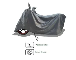 VESMEI - 100% Water-Resistant 2024 Bike Cover for Bajaj Average Cruise 220F and Dust-Proof Premium Polyester Fabric_Entire Grey Large-thumb2