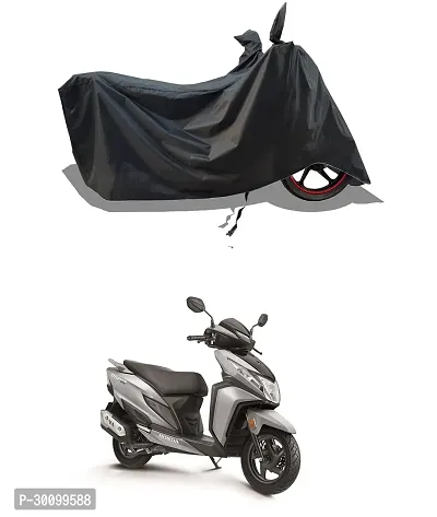 VESMEI - Water-Resistant 2024 Bike Cover for Honda DIO 125 Repsol Edition and Dust-Proof Premium Polyester Fabric_Black Stripe Large