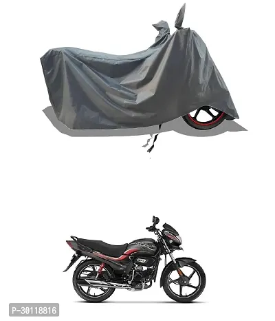 VESMEI - 100% Water-Resistant 2024 Bike Cover for Hero Splendor XTEC and Dust-Proof Premium Polyester Fabric_Entire Grey Large-thumb0