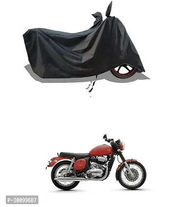 VESMEI - Water-Resistant 2024 Bike Cover for Jawa 42 Version 2.1 and Dust-Proof Premium Polyester Fabric_Black Stripe Large