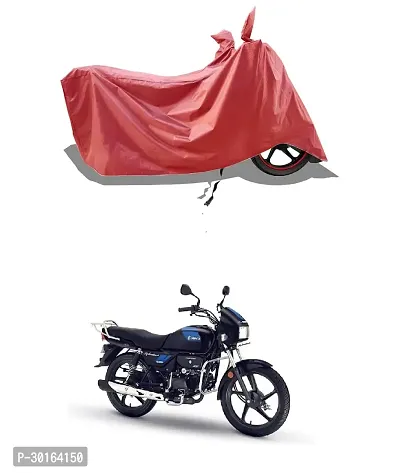 VESMEI -  Water-Resistant  Bike Cover for Hero splendor Plus and Dust-Proof Premium Polyester Fabric_Entire Maroon Large