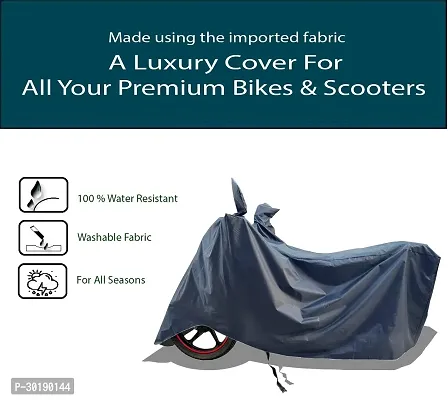 VESMEI -  Bike Cover Water-Resistant for Bajaj Platina 110cc and Dust-Proof Premium Polyester Fabric_Entire Nevy Large-thumb2