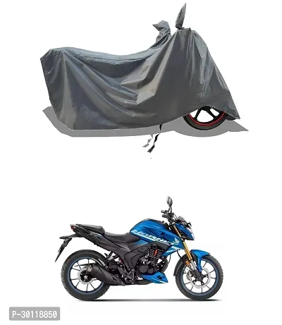 VESMEI - 100% Water-Resistant 2024 Bike Cover for Honda Hornet 2.0 and Dust-Proof Premium Polyester Fabric_Entire Grey Large