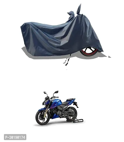 VESMEI -  Bike Cover Water-Resistant for TVS Apache RTR 200 4V and Dust-Proof Premium Polyester Fabric_Entire Nevy Large