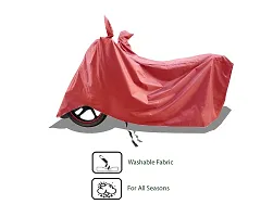 VESMEI -  Water-Resistant  Bike Cover for Bajaj Pulsar NS200 and Dust-Proof Premium Polyester Fabric_Entire Maroon Large-thumb2