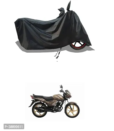 VESMEI - Water-Resistant 2024 Bike Cover for TVS Star City Plus and Dust-Proof Premium Polyester Fabric_Black Stripe Large