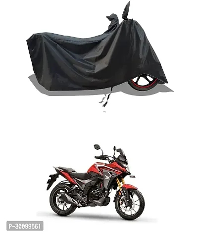 VESMEI - Water-Resistant 2024 Bike Cover for Honda CB 200X and Dust-Proof Premium Polyester Fabric_Black Stripe Large