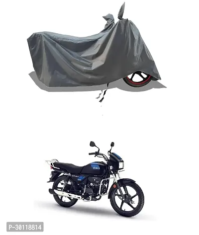 VESMEI - 100% Water-Resistant 2024 Bike Cover for Hero splendor Plus and Dust-Proof Premium Polyester Fabric_Entire Grey Large