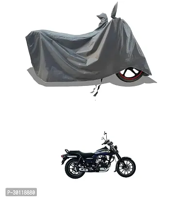 VESMEI - 100% Water-Resistant 2024 Bike Cover for Bajaj Average Street 220 and Dust-Proof Premium Polyester Fabric_Entire Grey Large