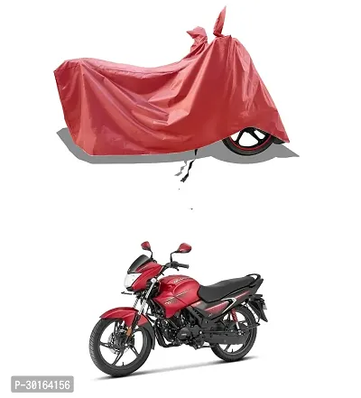 VESMEI -  Water-Resistant  Bike Cover for Hero Glamour 125 and Dust-Proof Premium Polyester Fabric_Entire Maroon Large-thumb0