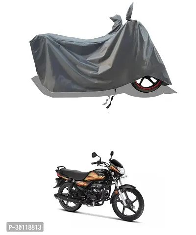 VESMEI - 100% Water-Resistant 2024 Bike Cover for Hero HF Deluxe and Dust-Proof Premium Polyester Fabric_Entire Grey Large