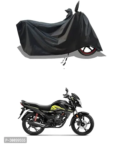 VESMEI - Water-Resistant 2024 Bike Cover for Honda SP 160 and Dust-Proof Premium Polyester Fabric_Black Stripe Large