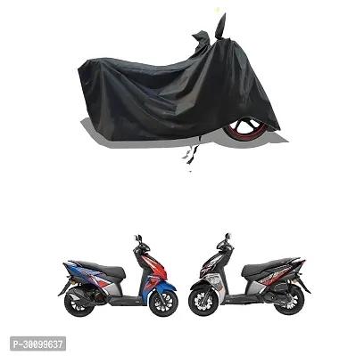 VESMEI - Water-Resistant 2024 Bike Cover for TVS NTORQ 125 Super Squad Edition and Dust-Proof Premium Polyester Fabric_Black Stripe Large