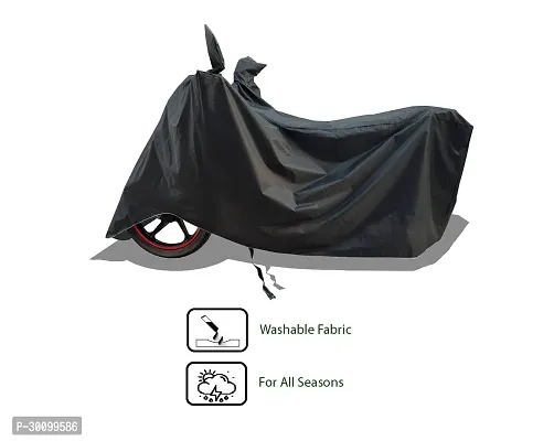 VESMEI - Water-Resistant 2024 Bike Cover for Honda DIO 125 H-smart and Dust-Proof Premium Polyester Fabric_Black Stripe Large-thumb3