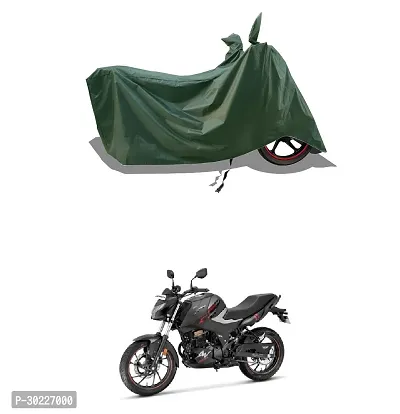 VESMEI - Two-Wheeler - Bike Cover Water-Resistant for Hero HF Deluxe and Dust-Proof Premium Polyester Fabric_Entire Olive Large-thumb0