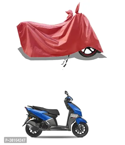 VESMEI -  Water-Resistant  Bike Cover for TVS NTORQ 125 and Dust-Proof Premium Polyester Fabric_Entire Maroon Large