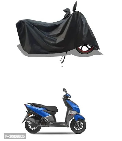 VESMEI - Water-Resistant 2024 Bike Cover for TVS NTORQ 125 and Dust-Proof Premium Polyester Fabric_Black Stripe Large-thumb0