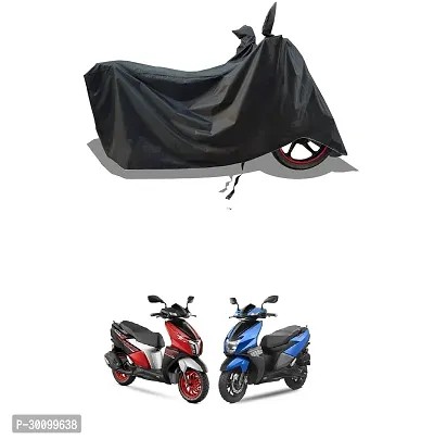 VESMEI - Water-Resistant 2024 Bike Cover for TVS NTORQ 125 Race Xp and Dust-Proof Premium Polyester Fabric_Black Stripe Large