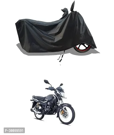 VESMEI - Water-Resistant 2024 Bike Cover for Bajaj Platina 110cc and Dust-Proof Premium Polyester Fabric_Black Stripe Large