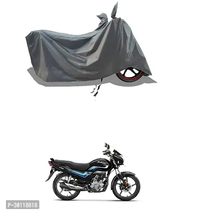 VESMEI - 100% Water-Resistant 2024 Bike Cover for Hero super Splendor and Dust-Proof Premium Polyester Fabric_Entire Grey Large