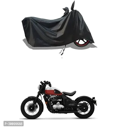 VESMEI - Water-Resistant 2024 Bike Cover for Jawa 42 Bobber and Dust-Proof Premium Polyester Fabric_Black Stripe Large