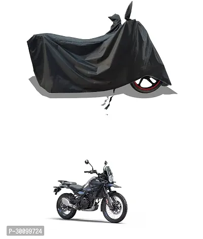 VESMEI - Water-Resistant 2024 Bike Cover for RE Himalayan 450 and Dust-Proof Premium Polyester Fabric_Black Stripe Large