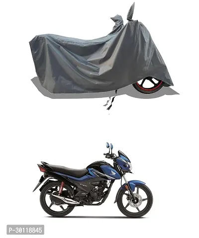 VESMEI - 100% Water-Resistant 2024 Bike Cover for Honda Livo 110 and Dust-Proof Premium Polyester Fabric_Entire Grey Large-thumb0