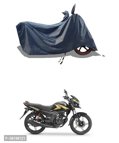 VESMEI -  Bike Cover Water-Resistant for Honda Shine 125 and Dust-Proof Premium Polyester Fabric_Entire Nevy Large