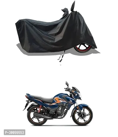 VESMEI - Water-Resistant 2024 Bike Cover for Honda SP 125 and Dust-Proof Premium Polyester Fabric_Black Stripe Large