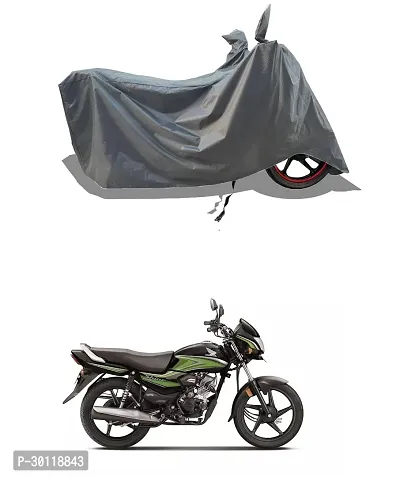 VESMEI - 100% Water-Resistant 2024 Bike Cover for Honda Shine 100cc and Dust-Proof Premium Polyester Fabric_Entire Grey Large-thumb0