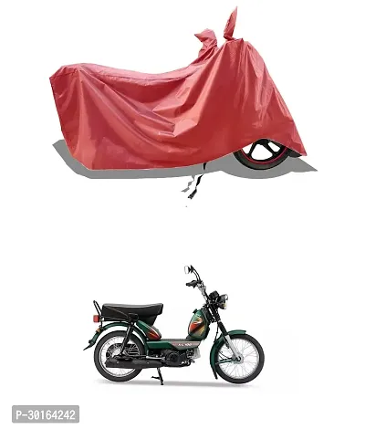 VESMEI -  Water-Resistant  Bike Cover for TVS XL100 and Dust-Proof Premium Polyester Fabric_Entire Maroon Large