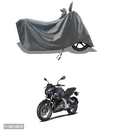 VESMEI - 100% Water-Resistant 2024 Bike Cover for Bajaj Pulsar N250 and Dust-Proof Premium Polyester Fabric_Entire Grey Large