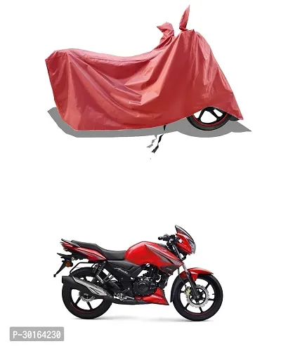 VESMEI -  Water-Resistant  Bike Cover for TVS Apache RTR 2V RM Bluetooth and Dust-Proof Premium Polyester Fabric_Entire Maroon Large