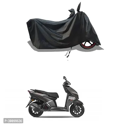 VESMEI - Water-Resistant 2024 Bike Cover for TVS NTORQ 125 Race Edition and Dust-Proof Premium Polyester Fabric_Black Stripe Large