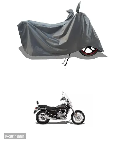 VESMEI - 100% Water-Resistant 2024 Bike Cover for Bajaj Average Cruise 220F and Dust-Proof Premium Polyester Fabric_Entire Grey Large