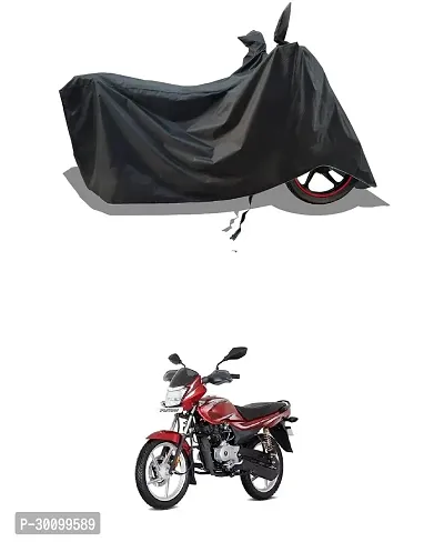 VESMEI - Water-Resistant 2024 Bike Cover for Bajaj Platina 100cc and Dust-Proof Premium Polyester Fabric_Black Stripe Large