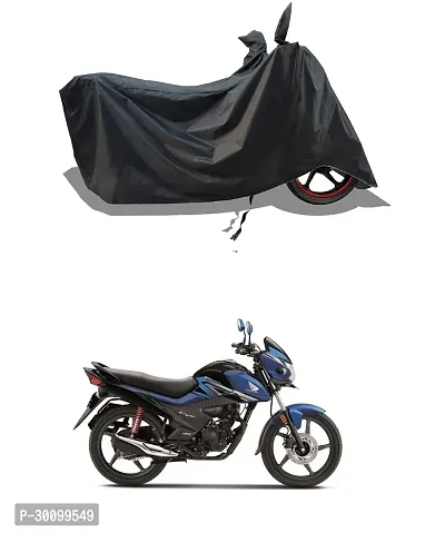 VESMEI - Water-Resistant 2024 Bike Cover for Honda Livo 110 and Dust-Proof Premium Polyester Fabric_Black Stripe Large