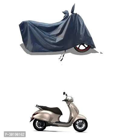 VESMEI -  Bike Cover Water-Resistant for Bajaj Chetak Electric and Dust-Proof Premium Polyester Fabric_Entire Nevy Large