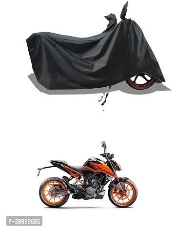 VESMEI - Water-Resistant 2024 Bike Cover for KTM 200 Duke and Dust-Proof Premium Polyester Fabric_Black Stripe Large