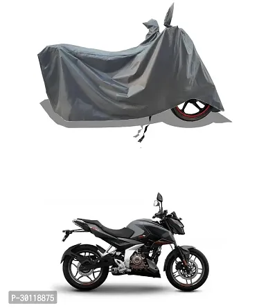 VESMEI - 100% Water-Resistant 2024 Bike Cover for Bajaj Pulsar N160 and Dust-Proof Premium Polyester Fabric_Entire Grey Large