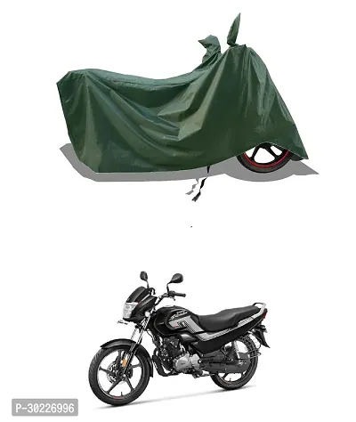 VESMEI - Two-Wheeler - Bike Cover Water-Resistant for Hero HF Deluxe and Dust-Proof Premium Polyester Fabric_Entire Olive Large