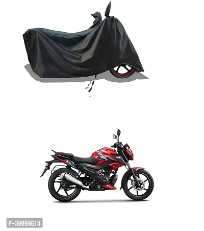 VESMEI - Water-Resistant 2024 Bike Cover for TVS Raider 125 Edition Xonnect and Dust-Proof Premium Polyester Fabric_Black Stripe Large